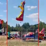 Cinco niños mueren cuando jugaban en un castillo inflable gigante que fue arrastrado por el viento